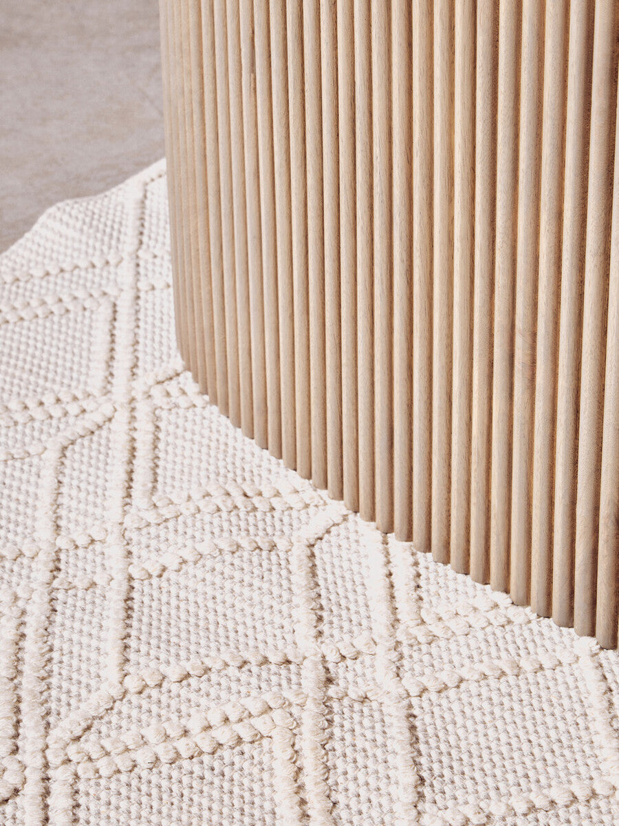 Orsina Bosie Jango Small Geometric Ivory Rug – Low Profile Scandi Style