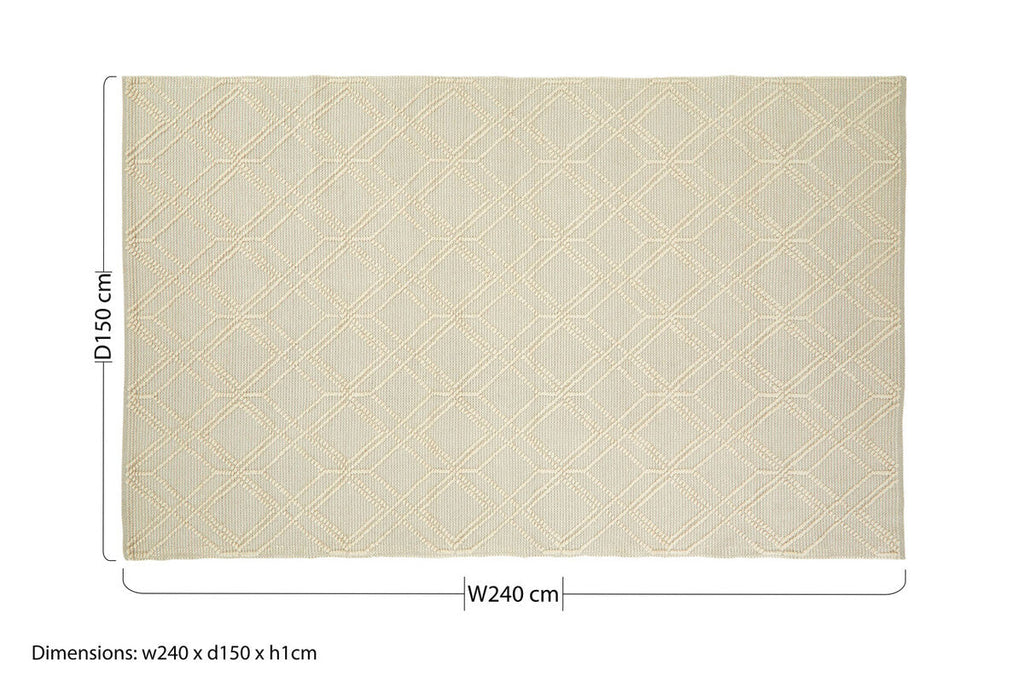 Orsina Bosie Jango Large Geometric Ivory and Grey Area Rug