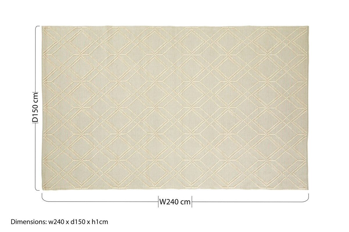 Orsina Bosie Jango Large Geometric Ivory and Grey Area Rug