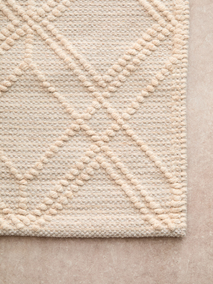 Orsina Bosie Jango Large Geometric Ivory and Grey Area Rug
