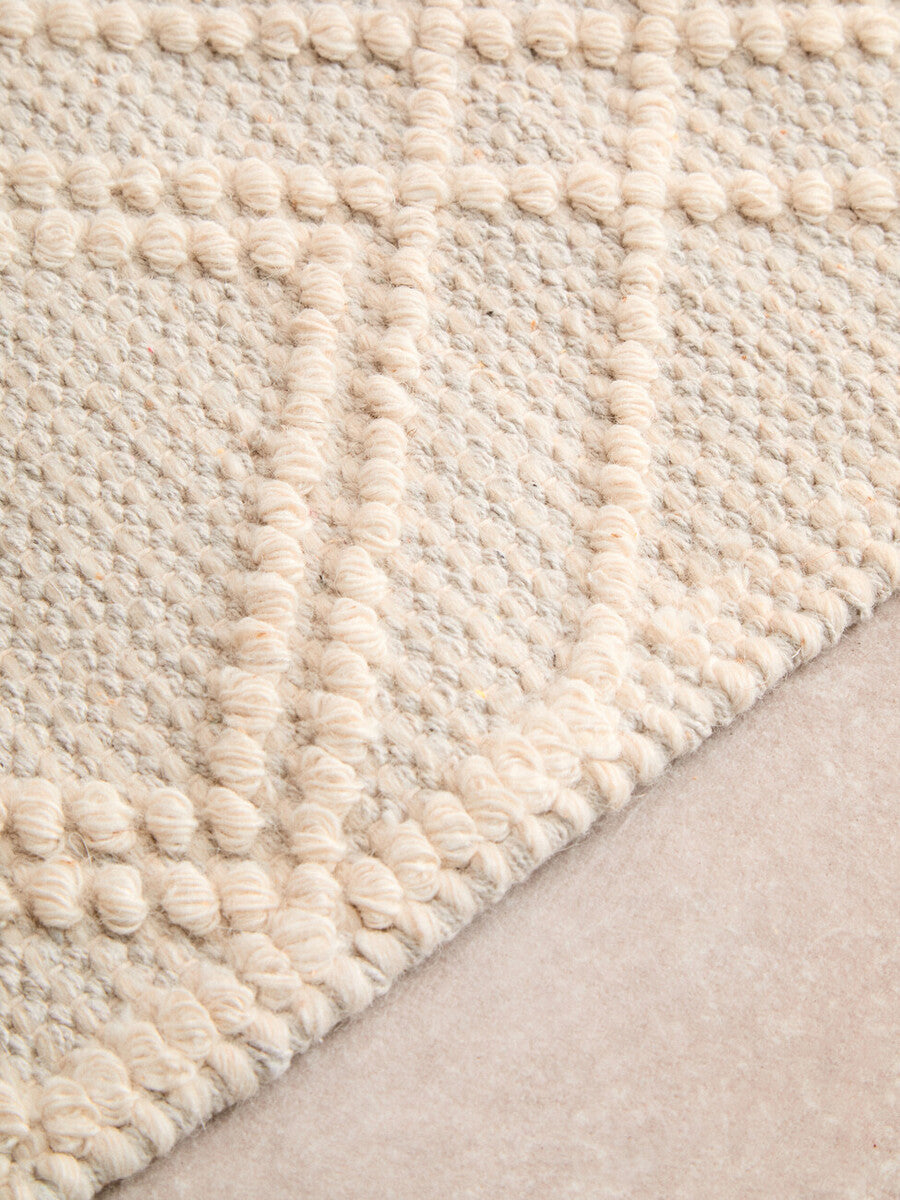 Orsina Bosie Jango Large Geometric Ivory and Grey Area Rug