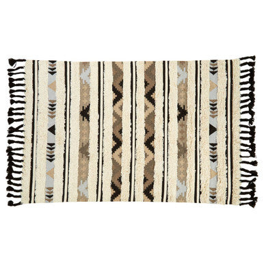 Orsina Bosie Jango Large Tribal Rug – Black Geometric Area Rug
