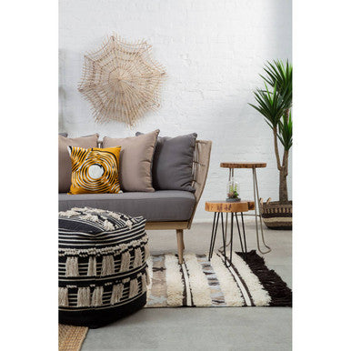 Orsina Bosie Jango Large Tribal Rug – Black Geometric Area Rug