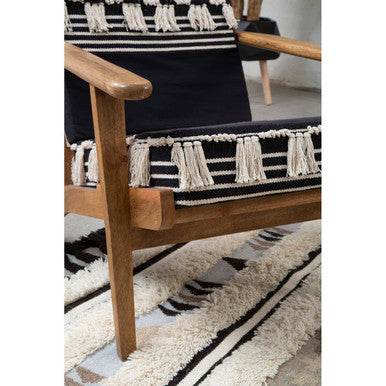 Orsina Bosie Jango Large Tribal Rug – Black Geometric Area Rug