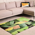 Orsina Safira Small Botanical Hair on Leather Rug – Abstract Motif