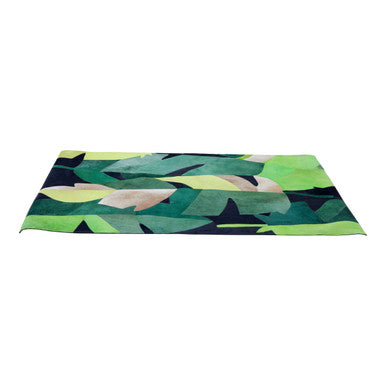 Orsina Safira Large Botanical Hair-on-Leather Rug | Abstract Area Rug