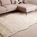 Orsina Safira Natural Hair On Leather Rug – Large Geometric Area Rug