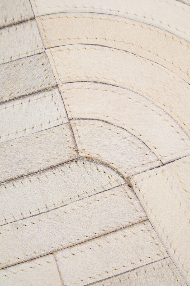 Orsina Safira Natural Hair On Leather Rug – Large Geometric Area Rug