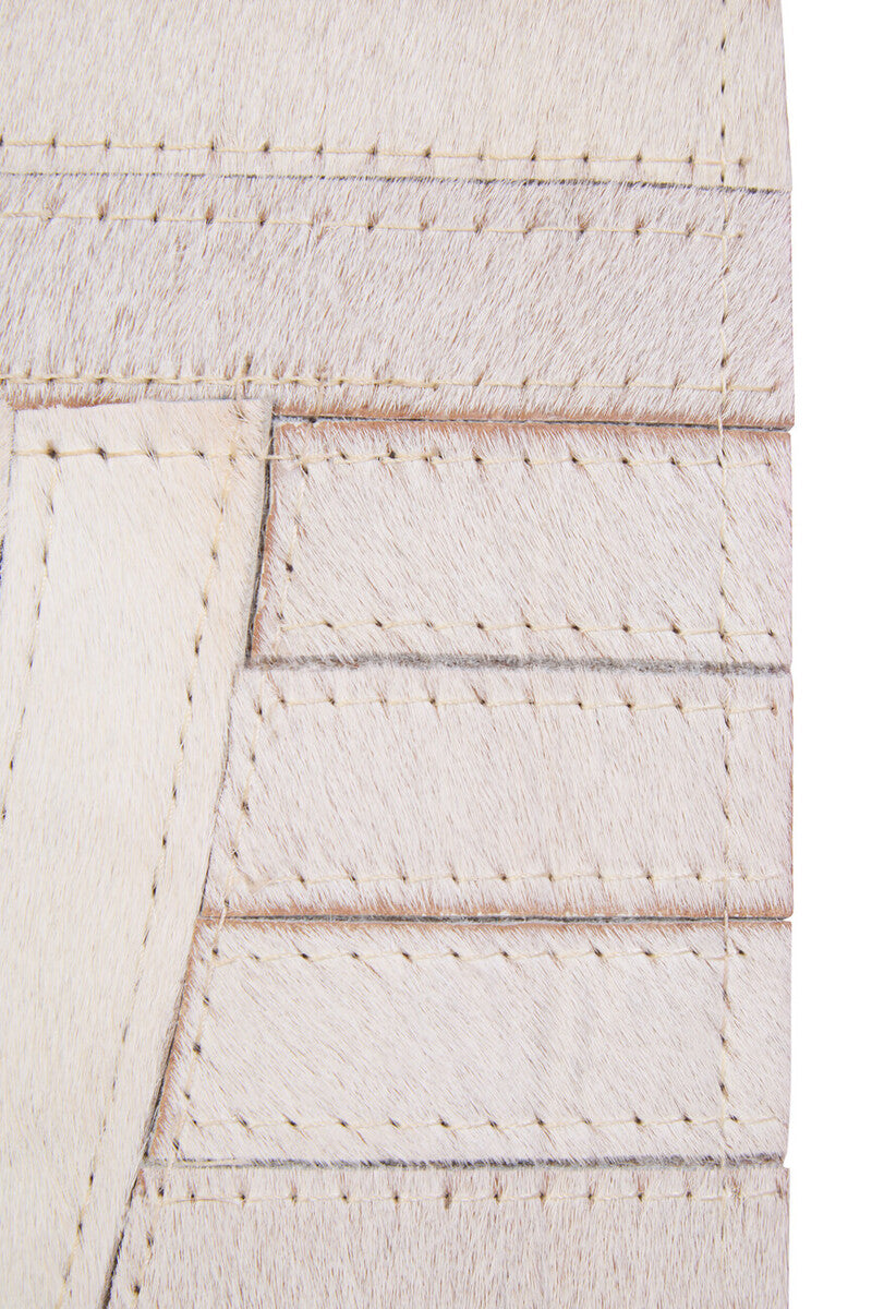 Orsina Safira Natural Hair On Leather Rug – Large Geometric Area Rug