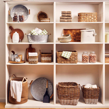Orsina Hampstead Natural Rattan Square Storage Baskets – Set of 2