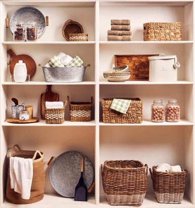 Orsina Hampstead Natural Rattan Square Storage Baskets – Set of 2