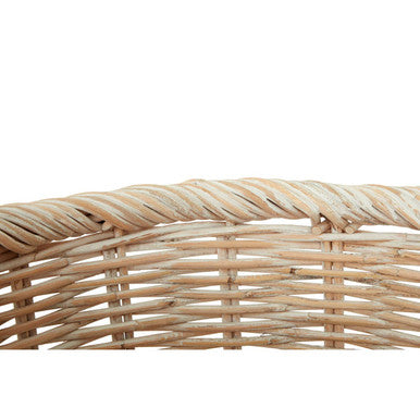 Orsina Argento Whitewash Rattan Storage Baskets | Set of 3 Woven Baskets