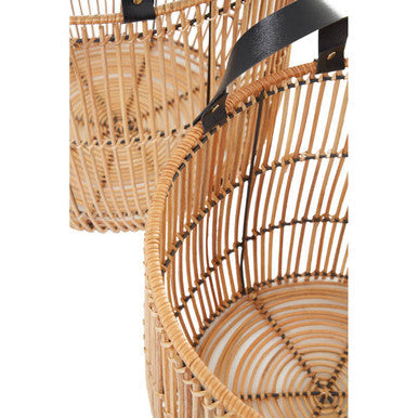 Orsina Batu Natural Rattan Baskets – Set of 2 Handwoven Storage