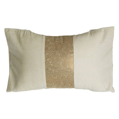 Orsina Kensington Ivory Velvet and Gold Cushion – Luxury Throw Pillow
