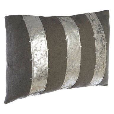 Orsina Kensington Grey and Silver Striped Decorative Cushion