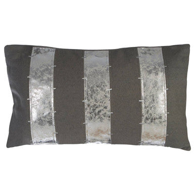 Orsina Kensington Grey and Silver Striped Decorative Cushion