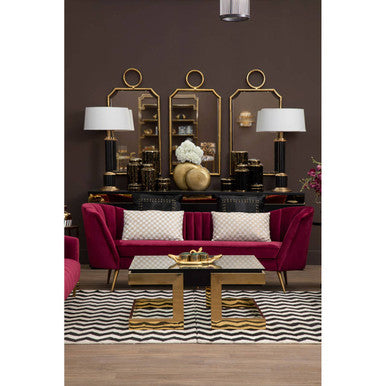 Orsina Kensington Cream and Gold Lattice Check Wool Blend Cushion