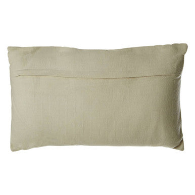 Orsina Kensington Rectangular Wool Check Lumbar Cushion - Ivory Silver