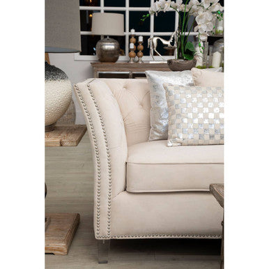Orsina Kensington Silver Faux Leather Cushion – Crush Effect Texture