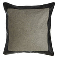 Orsina Bosie Hampstead Grey Felt and Black Faux Leather Square Cushion