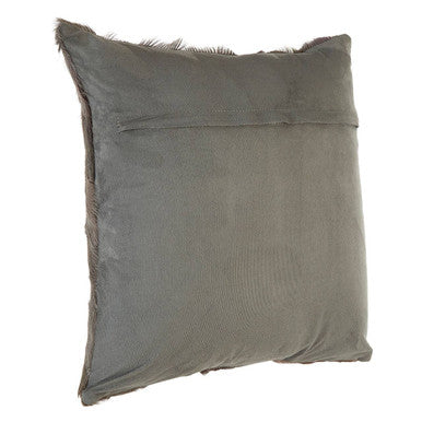 Orsina Bosie Safira Grey Chevron Hair on Leather Patchwork Cushion