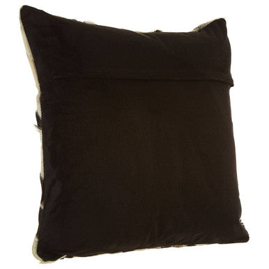 Orsina Safira Cowhide Patchwork Cushion – Black and White Leather