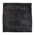 Orsina Safira Black Hair-on Leather Patchwork Cushion – Luxury Decor