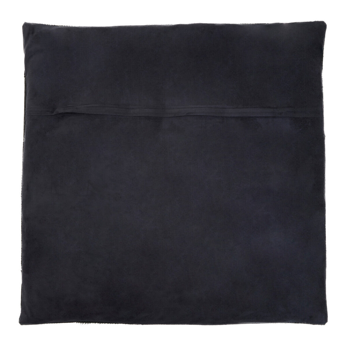 Orsina Safira Black Hair-on Leather Patchwork Cushion – Luxury Decor