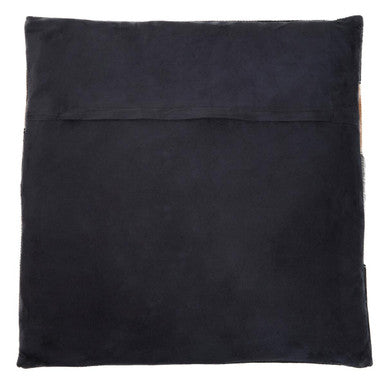 Orsina Bosie Safira Hair on Leather Patchwork Cushion – Neutral Geometric