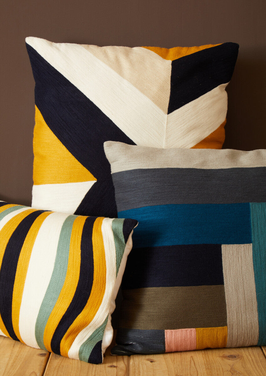 Orsina Bosie Ozella Striped Cushion – Modern Accent Pillow for Sofa
