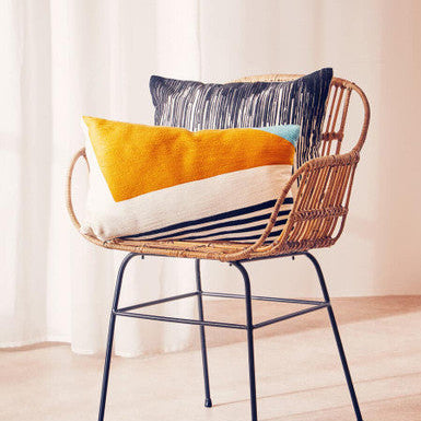 Orsina Ozella Diagonal Design Cushion – Modern Geometric Accent Pillow