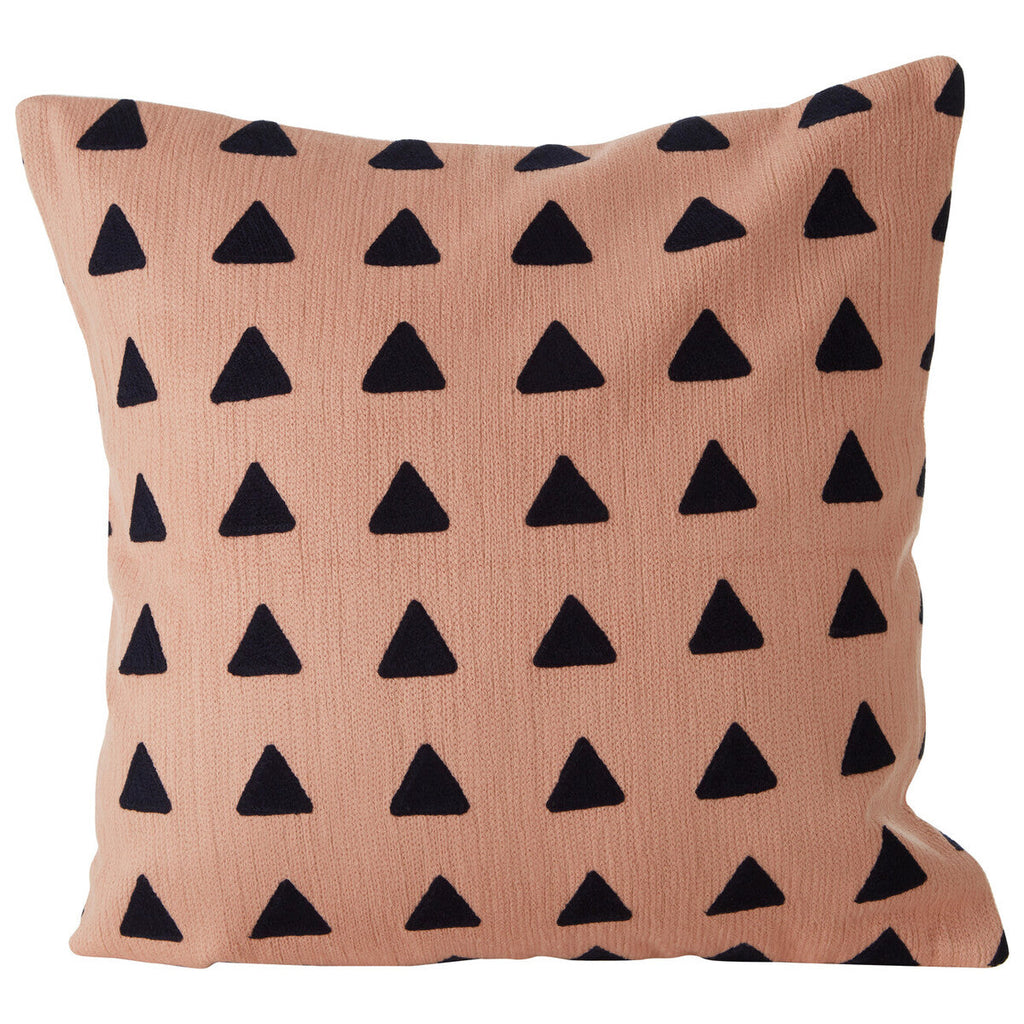 Orsina Bosie Ozella Pink & Navy Square Embroidered Decorative Cushion