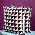 Orsina Bosie Ozella Embroidered Cushion – Modern Geometric Grid Design