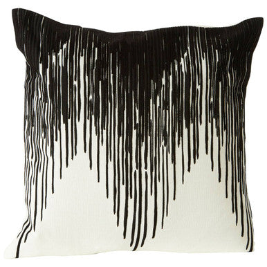 Orsina Bosie Ozella Embroidered Cushion – Black and White Decor