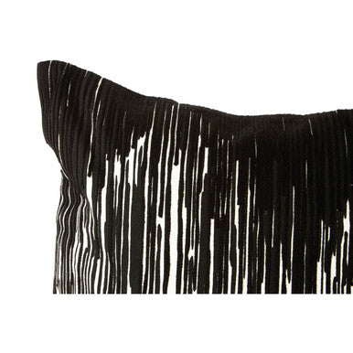 Orsina Bosie Ozella Embroidered Cushion – Black and White Decor