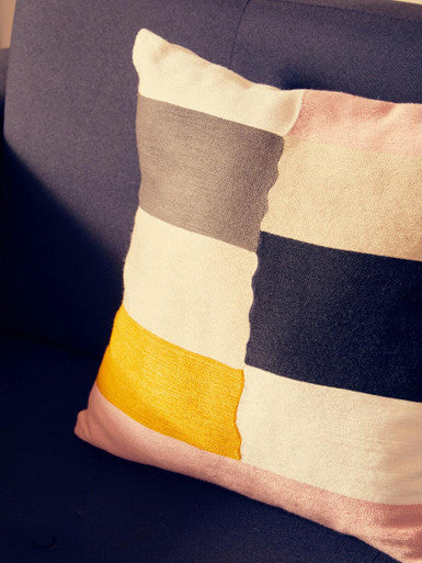 Orsina Bosie Ozella Patchwork Cushion – Modern Decorative Square Pillow