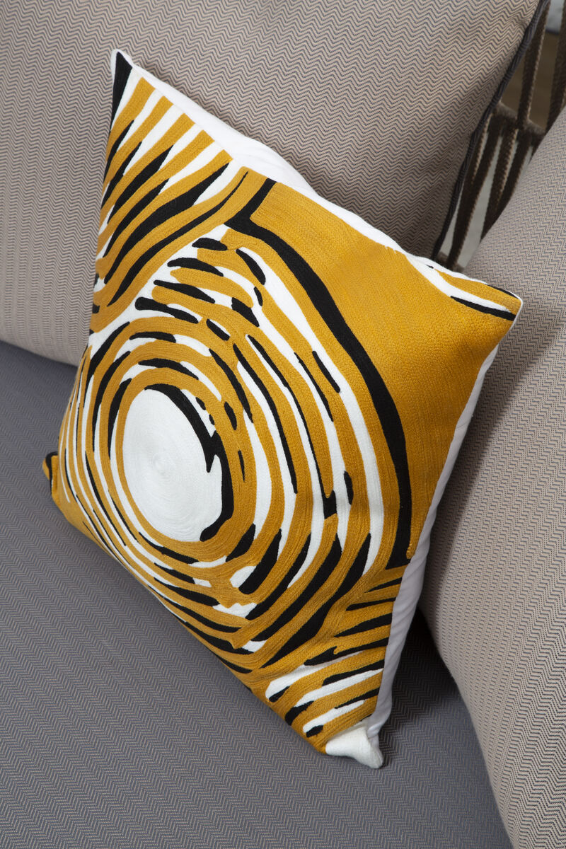 Orsina Bosie Ozella Circular Design Embroidered Decorative Cushion