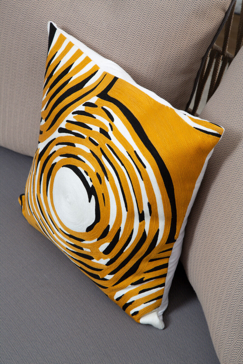Orsina Bosie Ozella Circular Design Embroidered Decorative Cushion