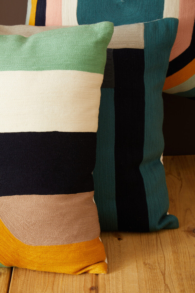 Orsina Bosie Ozella Assorted Stripe Cushion – Modern Accent Pillow
