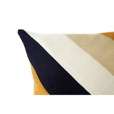 Orsina Bosie Ozella Abstract Geometric Embroidered Cotton Cushion