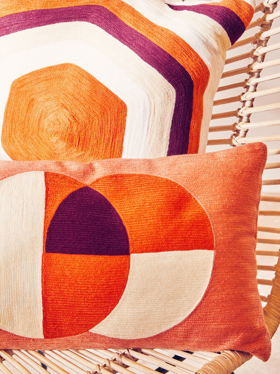 Orsina Bosie Ozella Hexagonal Multicolour Geometric Accent Cushion