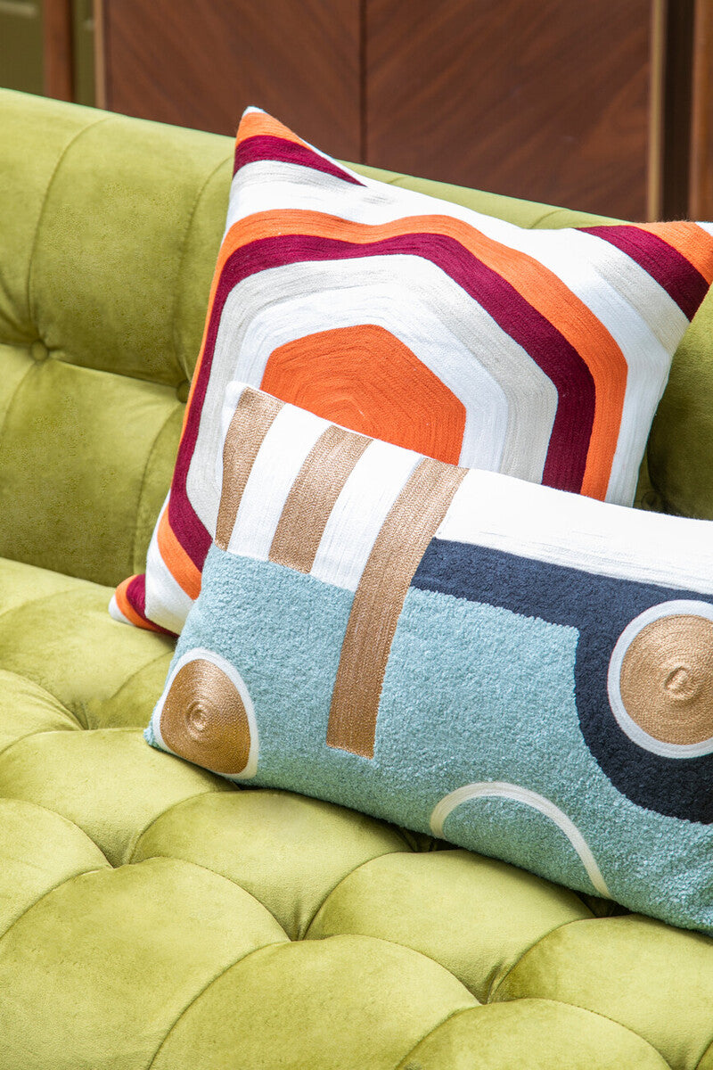 Orsina Bosie Ozella Hexagonal Multicolour Geometric Accent Cushion