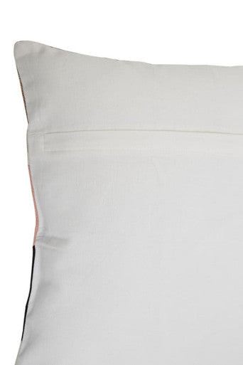 Orsina Ozella Square Cotton Cushion – Embroidered Abstract Throw Pillow