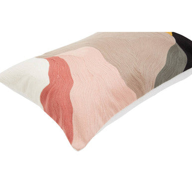 Orsina Bosie Ozella Embroidered Cotton Lumbar Cushion – Multi Coloured