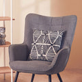 Orsina Bosie Ozella Square Embroidered Cushion - Black and White