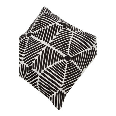 Orsina Bosie Ozella Square Embroidered Cushion - Black and White