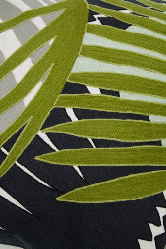 Orsina Bosie Ozella Botanical Green Cushion | Nature Inspired Boho Decor