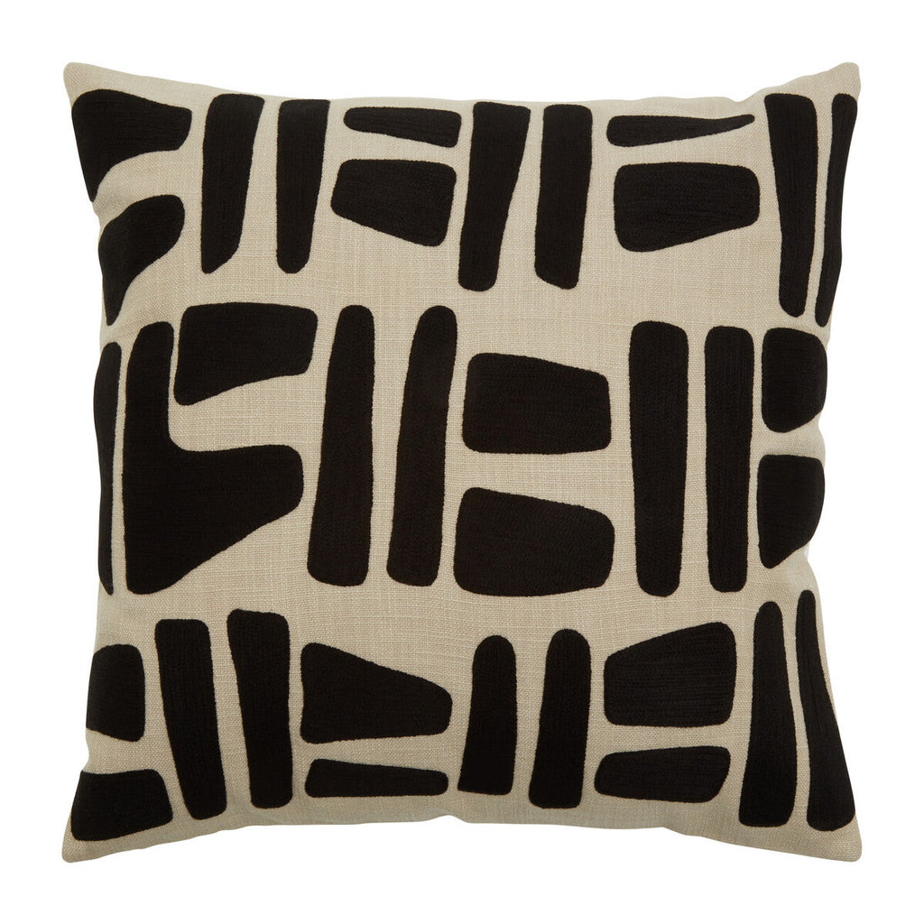 Orsina Bosie Ozella Square Cotton Cushion – Natural and Black