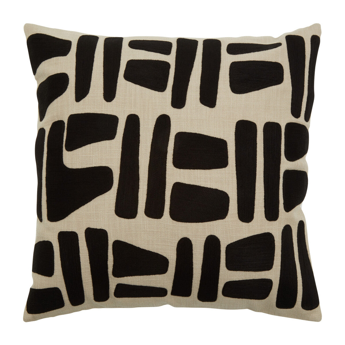 Orsina Bosie Ozella Square Cotton Cushion – Natural and Black
