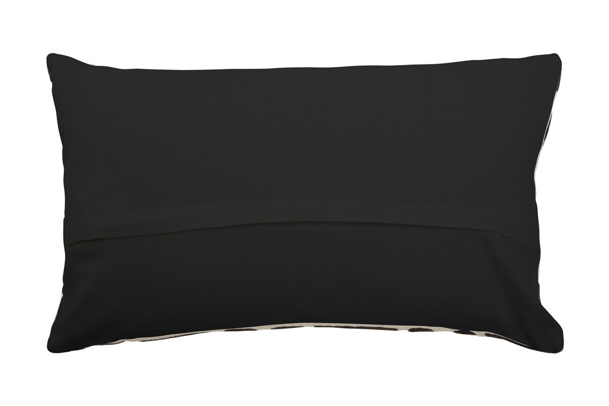 Orsina Ozella Rectangular Lumbar Cushion – Natural & Black Cotton